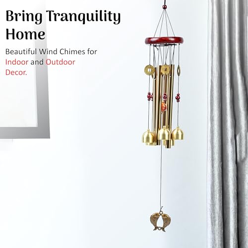 HindCraft Wind Chimes for Balcony, Garden & Home Decor – 63cm Metal Hanging Bell Windchime for Living Room, Wall Decor Items, Positive Energy, Decorative Items, Outdoor & Indoor Use - Image 3