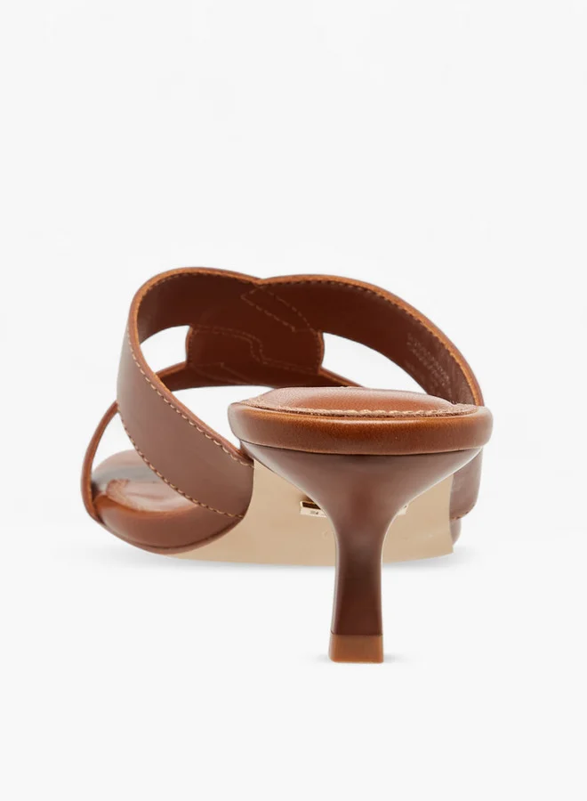 Celeste Women's Cutout Slip-On Sandals with Kitten Heels