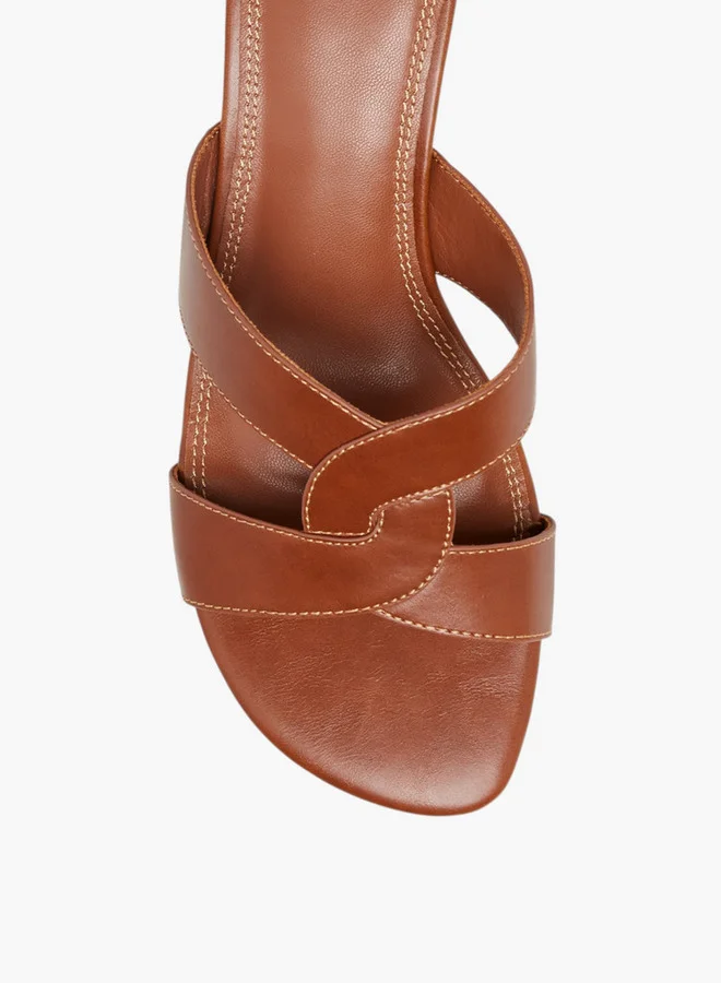 Celeste Women's Cutout Slip-On Sandals with Kitten Heels