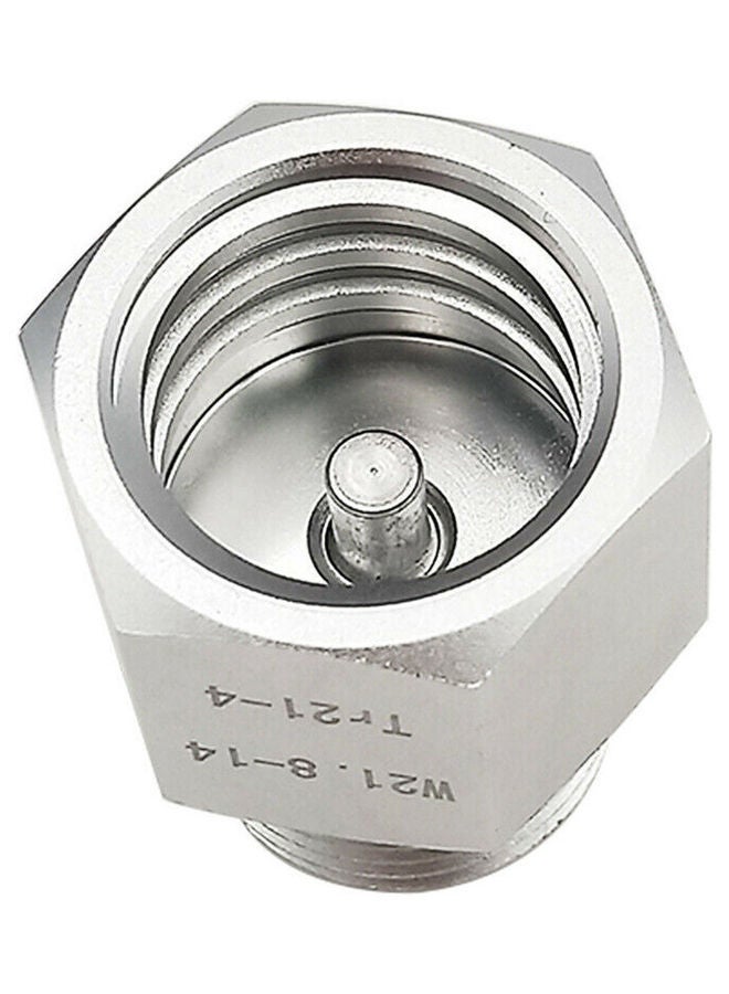 NIBEMINENT Fish Tank Regulator Co2 Adaptor Silver 8.00X3.00X5.00cm  - Image 2