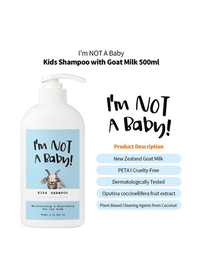I'm NOT A Baby! Kids Shampoo, 16.9 Fl Oz, Goat Milk, Dermatologist Tested, Zero Silicon, PETA Cruelty- & Allergen-free, Gentle for Kids - Image 2