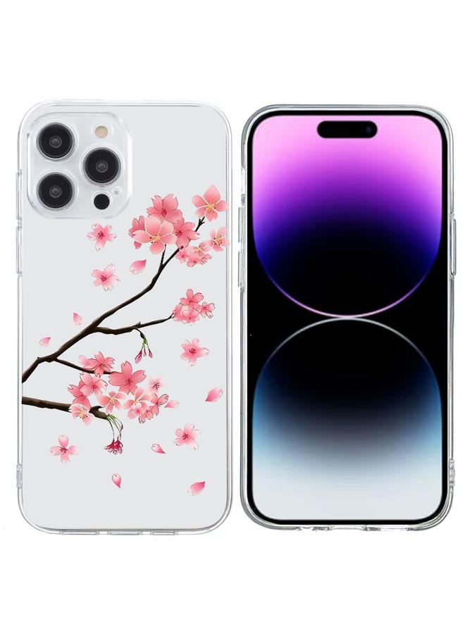 اس-توب جراب لهاتف iPhone 15 Pro بنمط رسم ملون من مادة TPU - Image 1