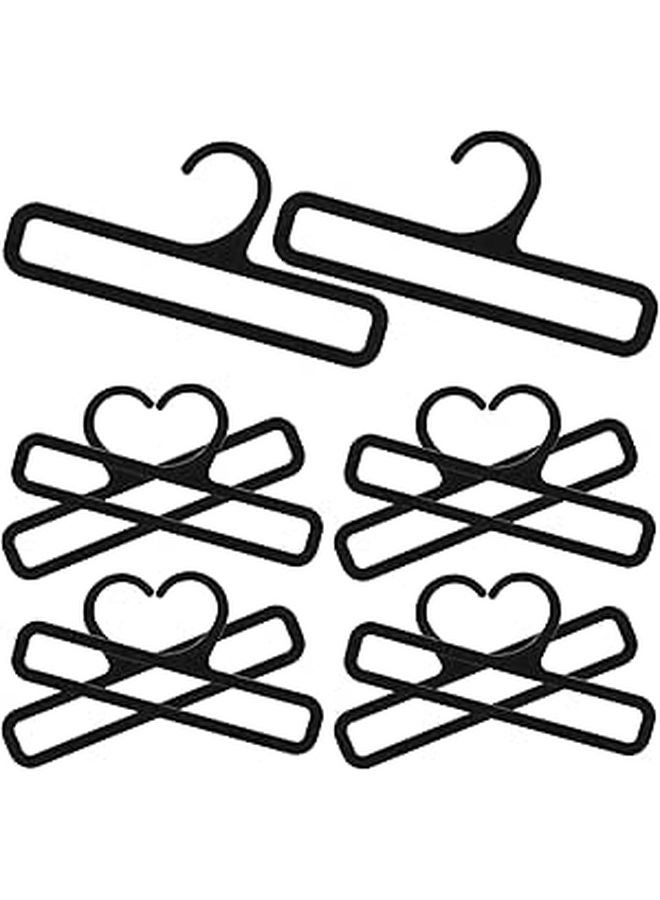 10pcs Plastic Scarf Hanger Organizer with Hooks Space Saving Closet Rack for Towels Neckties - Image 1