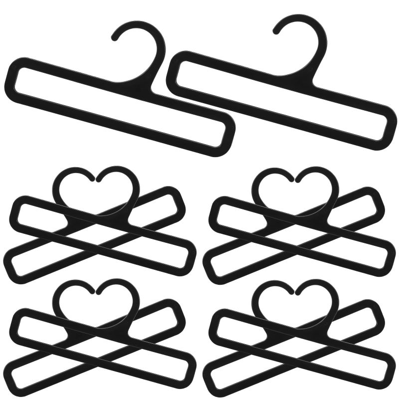 10pcs Plastic Scarf Hanger Organizer with Hooks Space Saving Closet Rack for Towels Neckties - Image 2