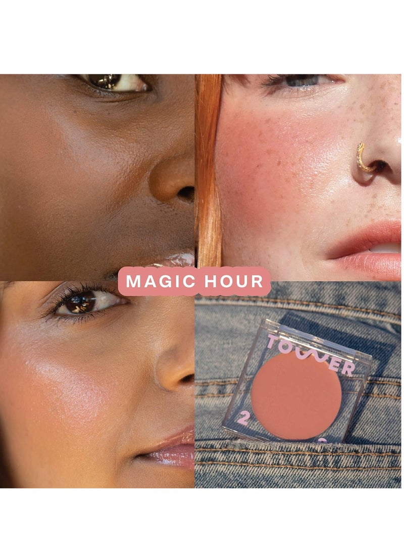 TOWER 28 Tower 28 Beauty BeachPlease Cream Blush for Cheeks and Lips - Multi-Purpose Lip and Cheek Tint in Rosy Nude - for Sensitive Skin – Color MAGIC HOUR, Luminous Finish  - Image 3