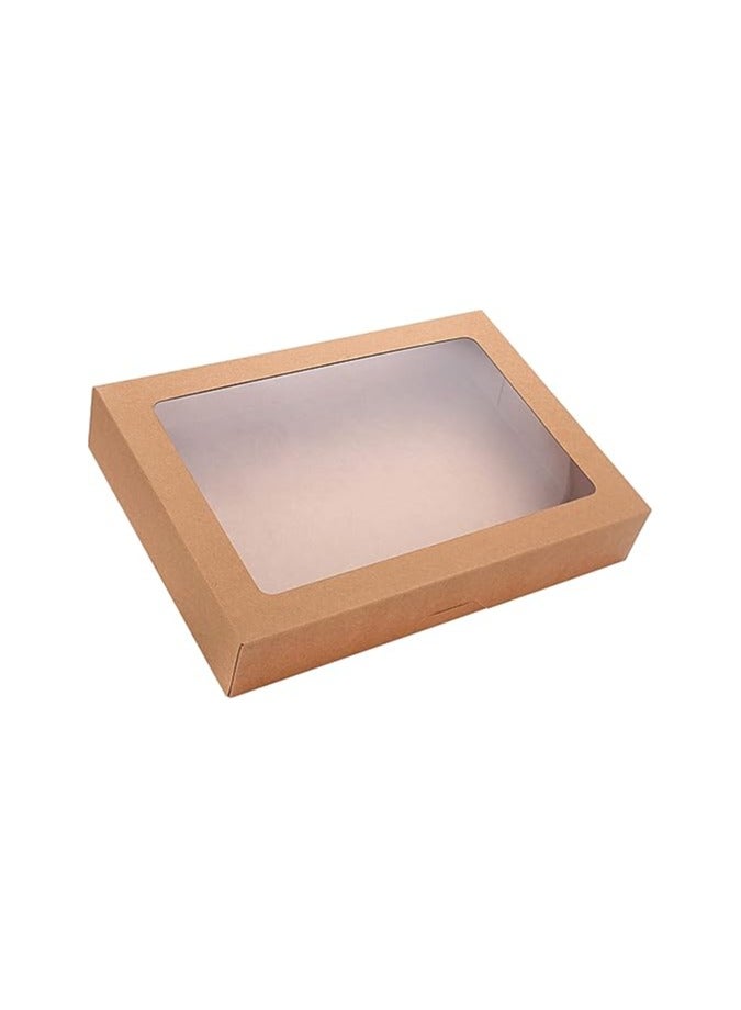 15-Pack Cookie Boxes, 14 x 10 x 2.5 Bakery Boxes with Window, Auto-Popup Treat Boxes, Donut Boxes for Cookies, Muffins and Pastries - Image 1