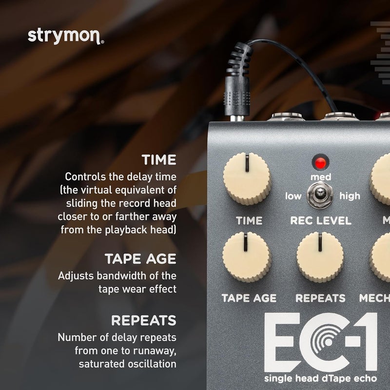 Strymon EC-1 Stereo Tape Echo Effects Pedal - Image 5