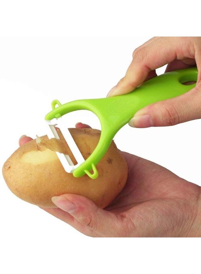 2PCS Peelers Grate and Julienne - Fruit and Vegetable Peeler Set Quickly Peels Apple, Potato, Corn, Ginger, Citrus, Avocado, Mango and More - Image 5
