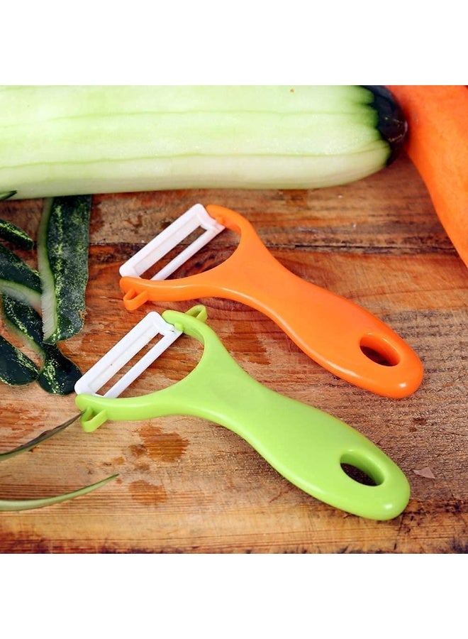 2PCS Peelers Grate and Julienne - Fruit and Vegetable Peeler Set Quickly Peels Apple, Potato, Corn, Ginger, Citrus, Avocado, Mango and More - Image 4