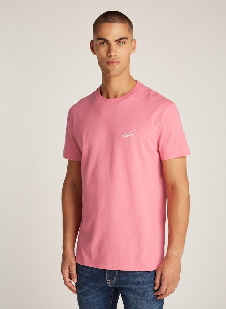 TOMMY JEANS Logo Print Short Sleeve  Crew Neck T-Shirt  - Image 1