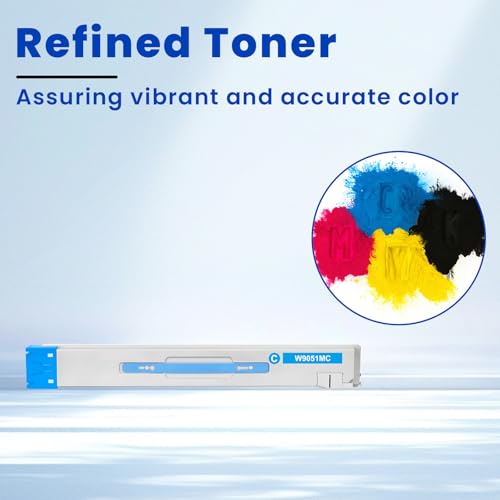Vylent W9051MC Cyan Toner Cartridge High Yield Replacement for HP W9051MC Toner Cartridge for Color Managed MFP E87640 E87640Z E87650 E87650Z E87660 Printer Ink 1-Pack - Image 4