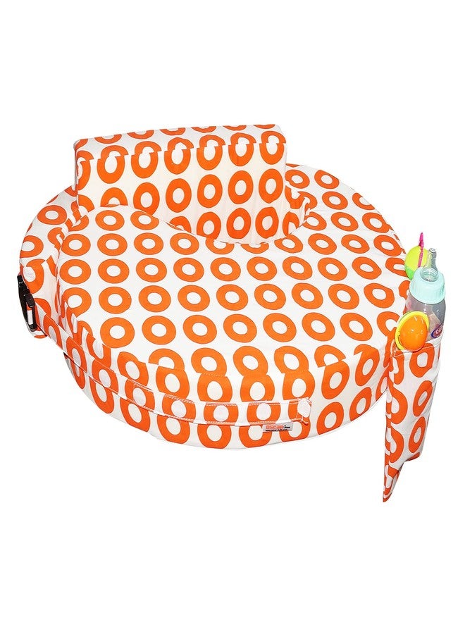 Gordon Nursing Pillow for Breastfeeding, Nursing and Posture Support with Pocket and Removable Slipcover Made in Eco Friendly Soft Fabric (Orange Candy) - Image 1