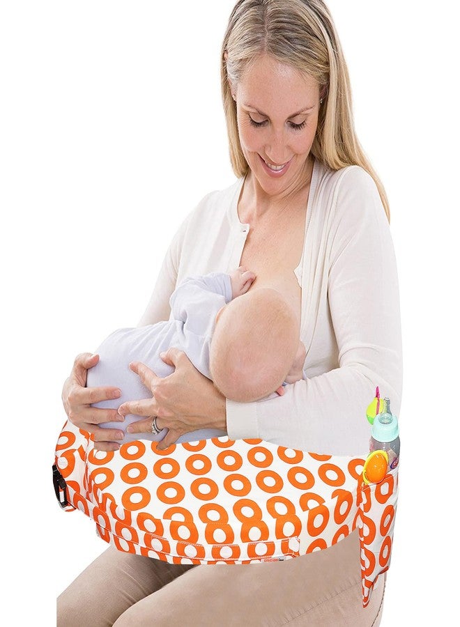 Gordon Nursing Pillow for Breastfeeding, Nursing and Posture Support with Pocket and Removable Slipcover Made in Eco Friendly Soft Fabric (Orange Candy) - Image 4