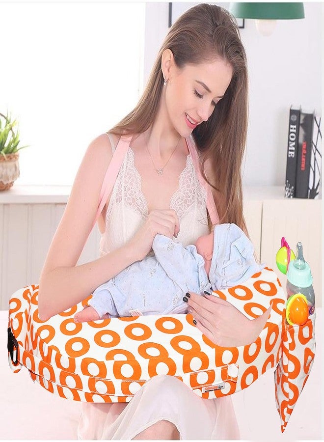 Gordon Nursing Pillow for Breastfeeding, Nursing and Posture Support with Pocket and Removable Slipcover Made in Eco Friendly Soft Fabric (Orange Candy) - Image 5