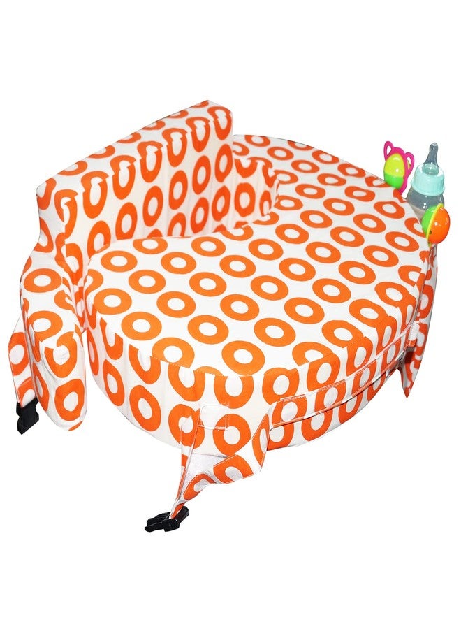 Gordon Nursing Pillow for Breastfeeding, Nursing and Posture Support with Pocket and Removable Slipcover Made in Eco Friendly Soft Fabric (Orange Candy) - Image 2