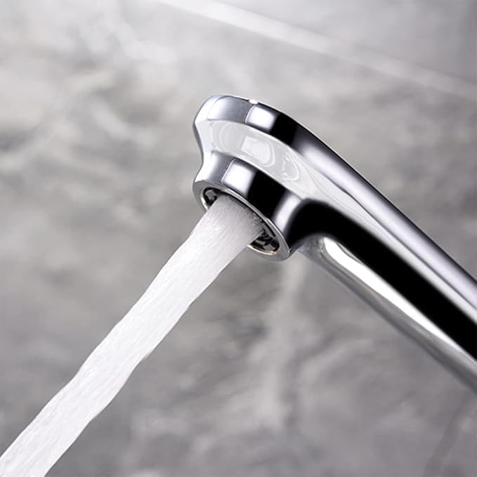 PIPULSE Modern Chrome Shower Mixer with Waterfall Spout 360 Swivel Faucet Single Handle Waterfall Faucet DeskMounted Shower Faucet - Image 4