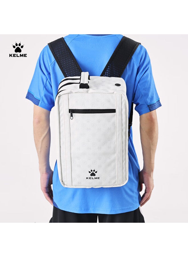 Kelme Football Training Equipment Bag Student Large Capacity Multi-layer Football Shoe Shoulder Storage Bag White One Size - Image 4