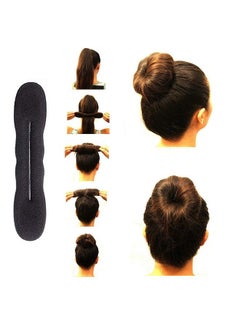 Maahal ™ Set Of 4 Black Juda Maker Magic Beauty Hairstyle Foam Sponge Donuts  - Image 3