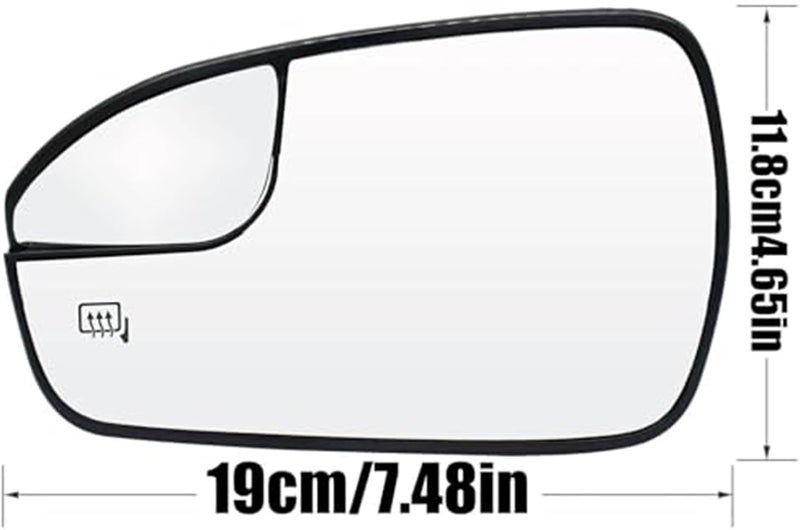 QASULER Heated Rear View Mirror Glass for Fusion 2013-2020 - Image 2