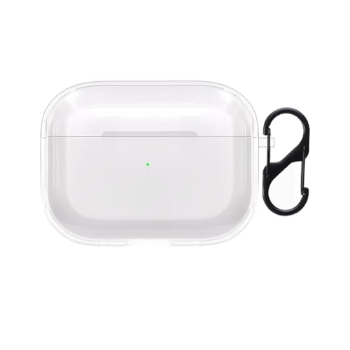 LIRAMARK Silicone Soft Case Cover with Buckle for Airpods Pro 3 Cover, Apple airpods pro 3rd Generation case (Transparent) - Image 1