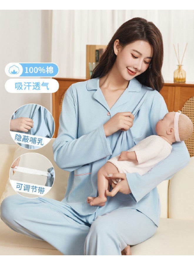 Fenton side-opening Sweat-absorbing Nursing Wear For Postpartum Recovery Home Outfit Set - Image 1