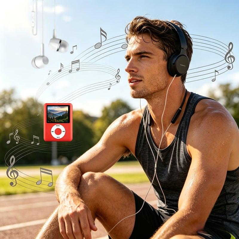 Hifi Portable MP3 Music Player Blue Supports 3.5mm Wired Headphones for Sports - Image 1