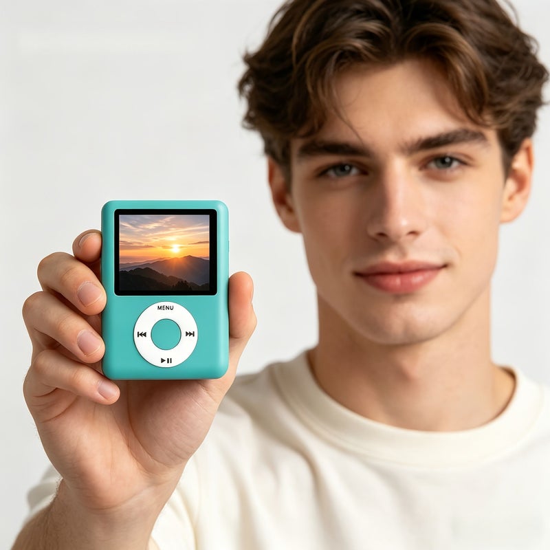 Hifi Portable MP3 Music Player Blue Supports 3.5mm Wired Headphones for Sports - Image 4