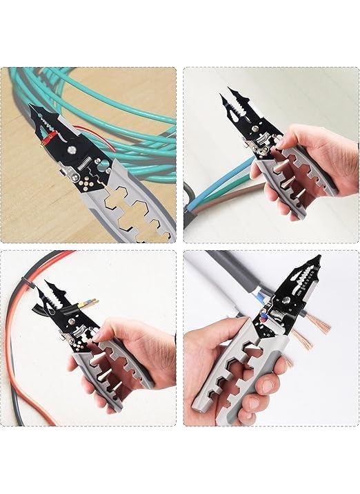 Pamidhar Pamidhar Wire Stripper and Cutter Pliers Tools For Electricians 28 in 1 Multifunctional Wire and Cable Stripping Cutting Winding Crimping Precision Stainless Stee Hand Tool  - Image 5