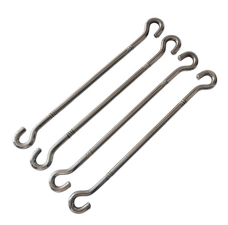 nooks Stainless Steel saliya 9mm Hook and Ceiling Rod heavt Duty Hanging Accessories Set Finishing for Swings and jhula for Indoor Outdoor pcs of 4 Set - Image 4