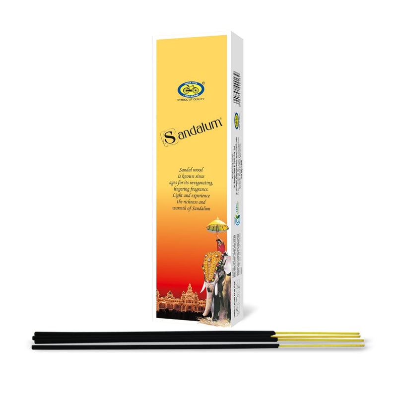 Cycle Brand Sandalum Incense Sticks 9 Inch Agarbatti Sticks with 40 Mins Burning time Soothing Sandalwood Fragrance Natural Fragrance for Puja Fresh Ambience 1 PacksBox 100 SticksBox