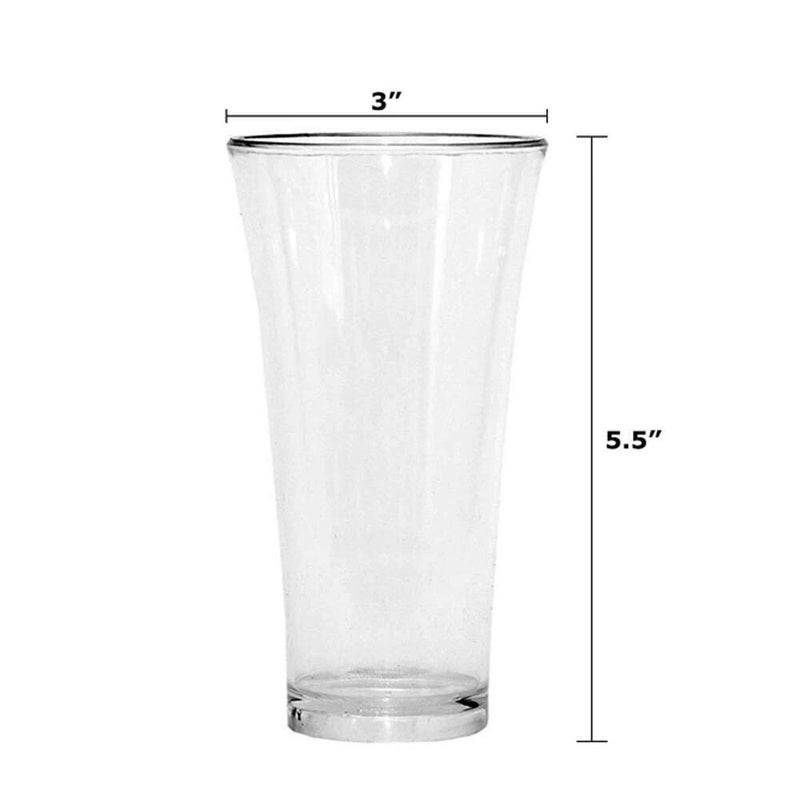 Coolkart Pack of 6 Non Slip Fiber Transparent Unbreakable Stylish Soft Drink Wine Juice Glass Glass Set Glass Set 300 ml Plastic - Image 5
