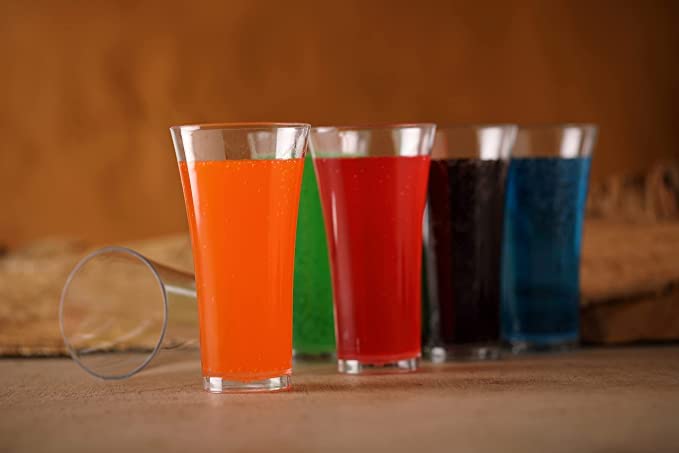 Coolkart Pack of 6 Non Slip Fiber Transparent Unbreakable Stylish Soft Drink Wine Juice Glass Glass Set Glass Set 300 ml Plastic - Image 4