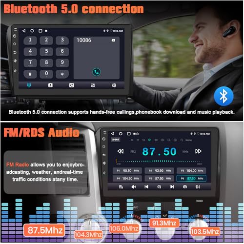 AWESAFE 5GWiFi Upgrade Car Stereo for Toyota Tundra 2007-2013 Toyota Sequoia 2008-2018, 10" Touch Screen Tundra Radio Update with Wireless Carplay Android Auto - 2GB+64GB with Camera - Image 5