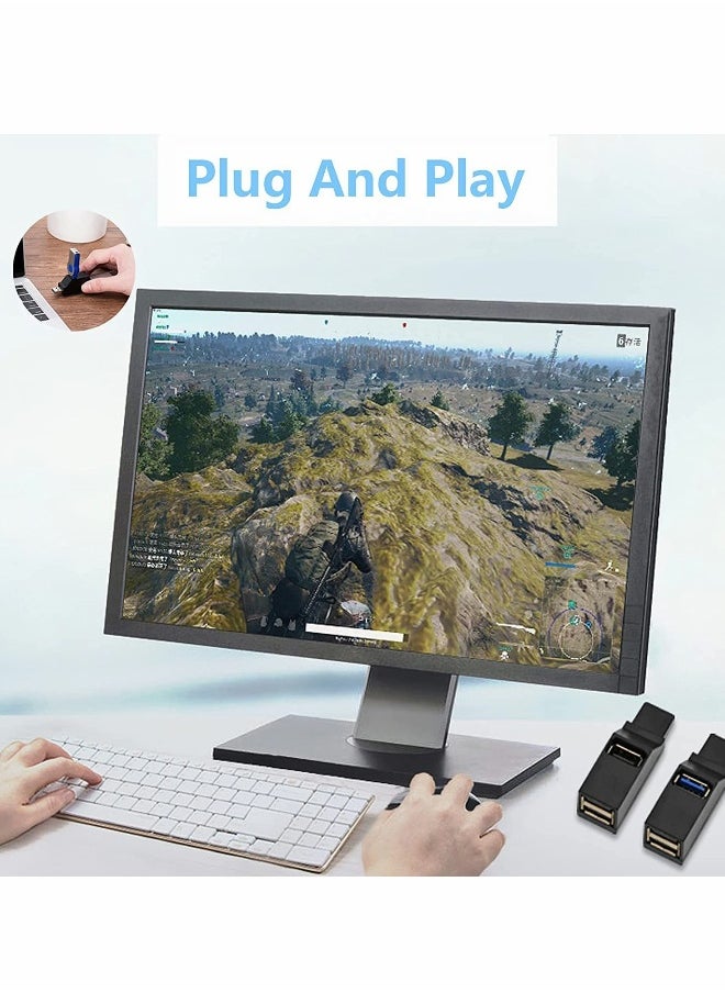 ماركة غير محددة - محور USB 3.0، موزع عالي السرعة بـ 3 منافذ لأجهزة الكمبيوتر المحمولة، محركات USB، أقراص صلبة خارجية، لوحات مفاتيح، ماوسات، طابعات، متوافق مع جميع أجهزة USB، مثالي للاستخدام أثناء التنقل - Image 1