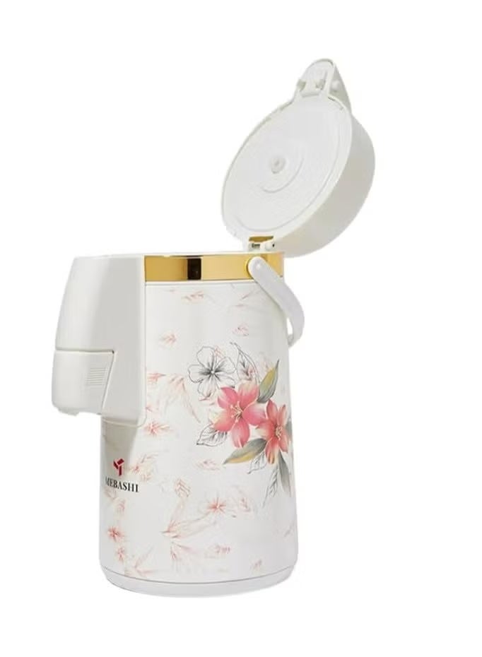 MEBASHI 3L Vacuum Flask with Push-Button Lock and Pump Action - Plastic White(ME-HXC3000F) - Image 2
