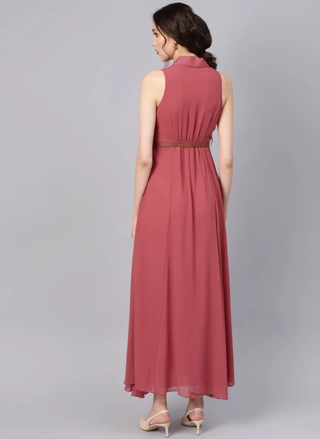 SASSAFRAS Rose Georgette Maxi Dress for Women