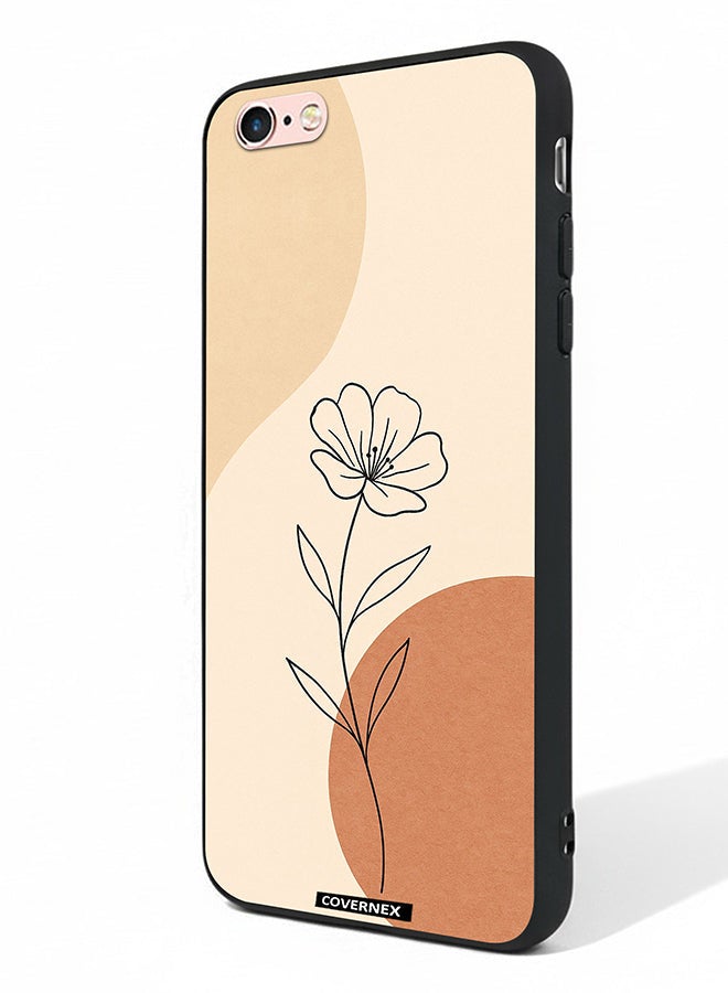 Covernex Apple iPhone 6s Protective Case Cover Printed Featuring Minimalist Wildflower Sketch - Image 1