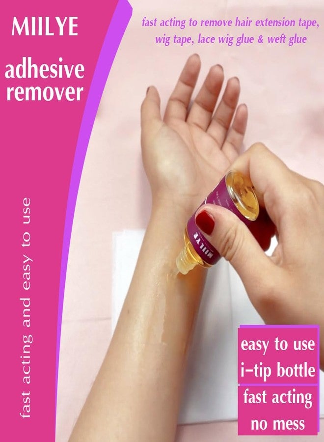 MIILYE Wig Glue Remover x 2 Bottles, Tape in Hair Extensions Remover |Solvent for Adhesive Residue, Lace Front Wig |Poly Hairpieces |Toupee |Cosmetic Hair Bonding Tape Removal - Image 3