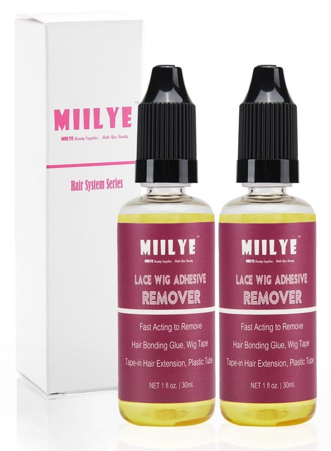MIILYE Wig Glue Remover x 2 Bottles, Tape in Hair Extensions Remover |Solvent for Adhesive Residue, Lace Front Wig |Poly Hairpieces |Toupee |Cosmetic Hair Bonding Tape Removal - Image 1