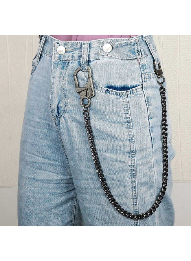 Ahiller Biker Wallet Chain, Heavy Duty Pocket Chain with Carabiner Clip, Men Chains for Keys, Jeans, Pants, Purse and Handbag (P-Grey-2Pcs) - Image 5