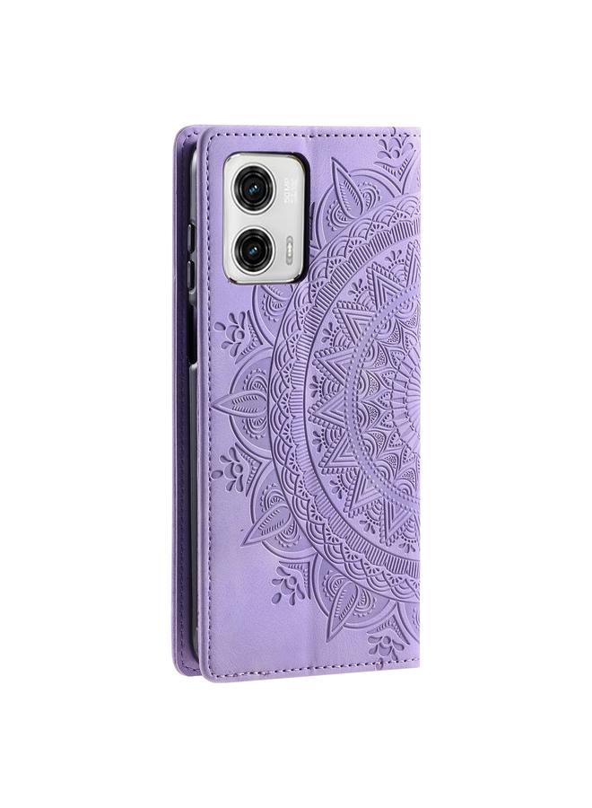 اس-توب جراب لهاتف موتورولا موتو جي 73 مصنوع من الجلد المغناطيسي المنقوش بنقشة الطوطم - Image 3