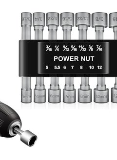 Generic 14 Piece Power Nuts Driver Drill Bit Tools Set, 1/4 inch Driver Hex Metric & Socket Wrench Screw for Power Tools  - Image 4