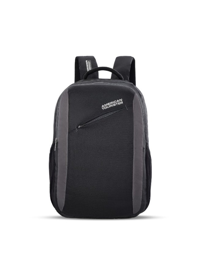 American Tourister Martt+ 02, 30L Laptop Backpack, Office Bag, Backpack Bag For Man and Women With Rain Cover, Ergo Back and Air Groove, Black/Grey - Image 1