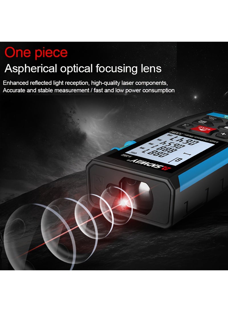 Portable Handheld Digital Laser Distance Meter 50m Measure Infrared Rangefinder USB Rechargeable Laser Range Finder Tape Area Volume Measurement with Angle Indication - Image 5