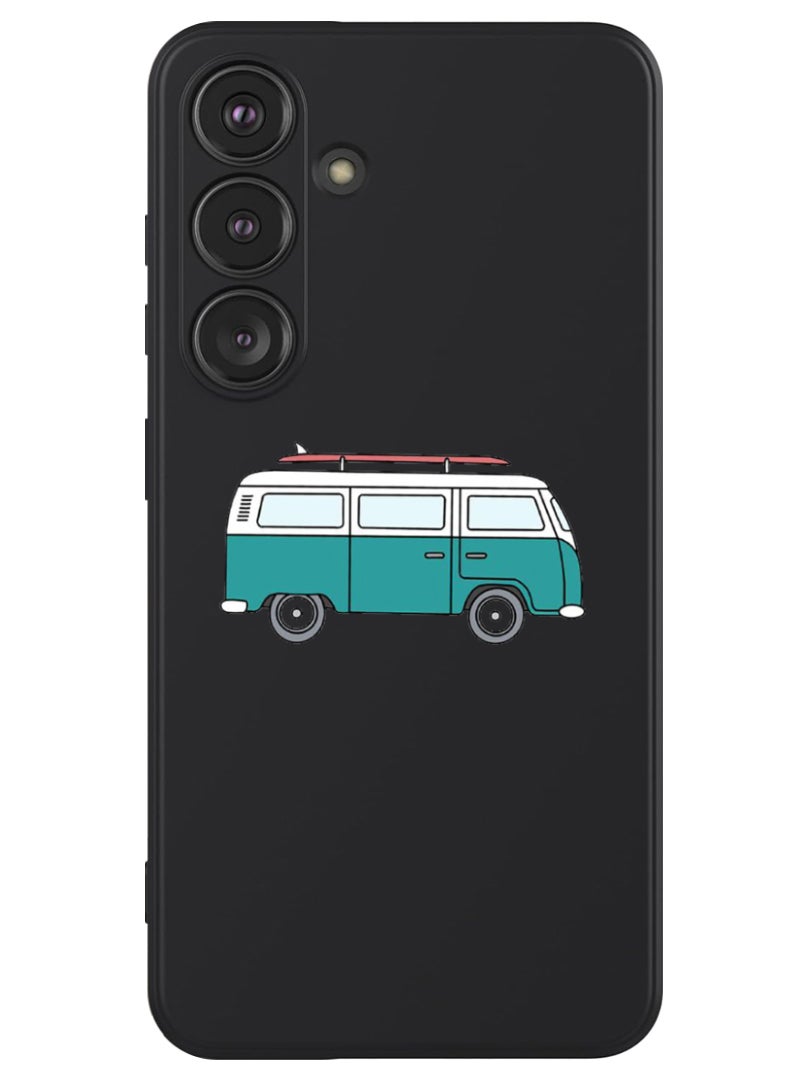 Theodor Protective Slim Fit Case Liquid Silicone Cover with Full Body Protection Anti-Scratch Shockproof Case For Samsung Galaxy S24 Plus (Black) - VAn - Image 1