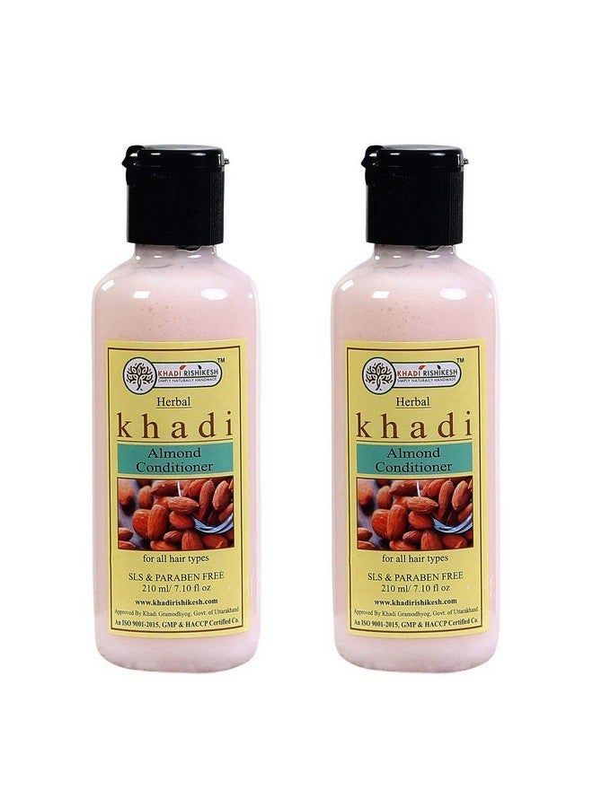KHADI RISHIKESH Herbal Almond Hair Conditioner Combo Set Pack Of 2 X 210 Ml (420 Ml) - Image 1