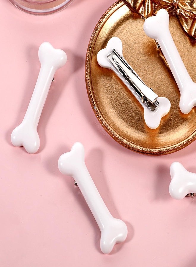 Aysatogc 6 Pcs Bone Hair Clip, White Bones Hairpins Skull Skeleton HairPins for Women Girls White Dog Bone Alligator Clips Halloween Cosplay Costume Decorative Hair Pins Accessories, Daily Wear - Image 3