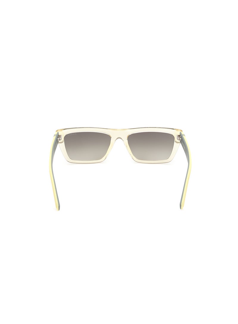 GUESS Men's UV Protection Rectangular Shape Sunglasses - GU0012039C55 - Lens Size: 55 Mm - Shiny Light Yellow - Image 4