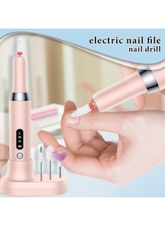 CMGTYYD Electric Nail Drill Machine Pink - Rechargeable Electric Nail Files with 12 Drill Bits | 3 Adjustable Speed Cordless Manicure Pedicure for Manicure and Pedicure | Nail Grinder Human Fast Rotation  - Image 5