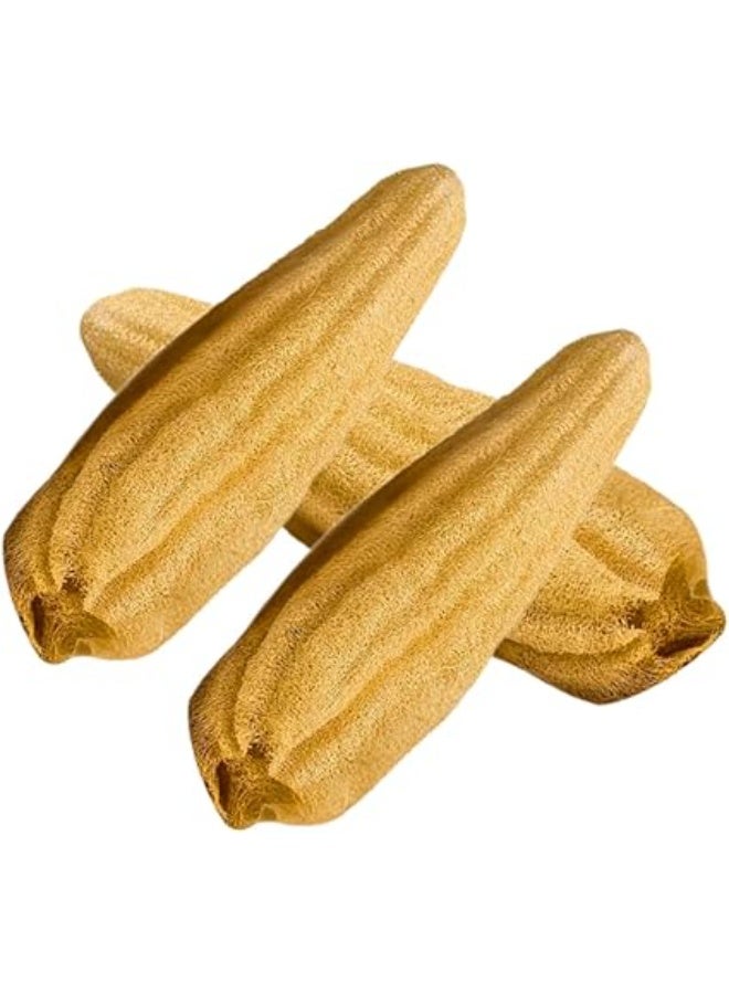 ليفة مصرية طبيعية كاملة من 38 إلى 45 سم، إسفنجة استحمام عضوية لتقشير الجسم، صديقة للبيئة وقابلة للتحلل البيولوجي لتنظيف عميق وبشرة ناعمة، خالية من المواد الكيميائية (3 قطع) - Image 1